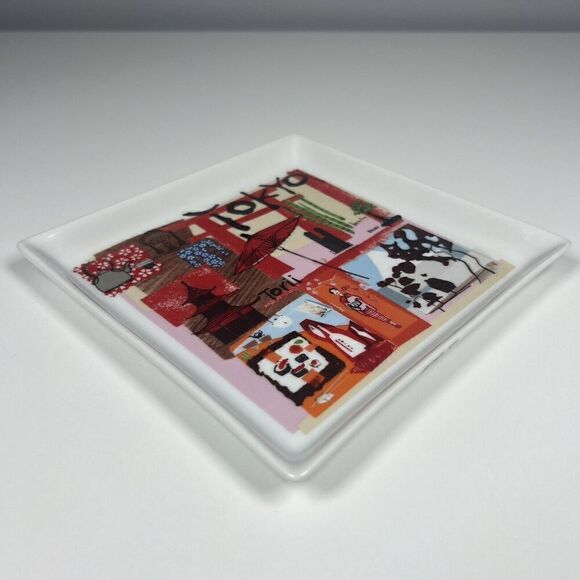 Crate & Barrel World Travel City Tokyo 5.75” Plate Appetizer Tapas Snack - Picture 3 of 4